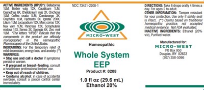 1 Oz Bottle Label (Whole System Eep   1 Oz Bottle Label)